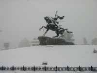 Суворов, зима, памятник, центр,